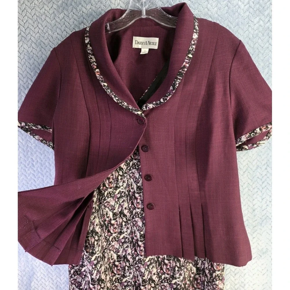 Dress & Jacket Danny and Nicole Midi Size 12 Matching Set 2 Piece Cabincore